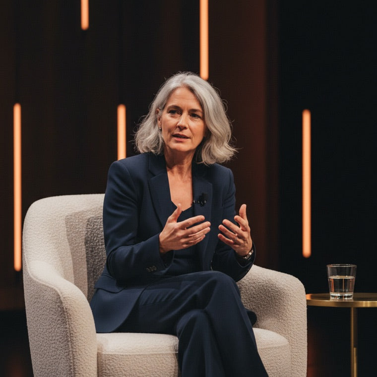 Researcher speaking at a longevity conference