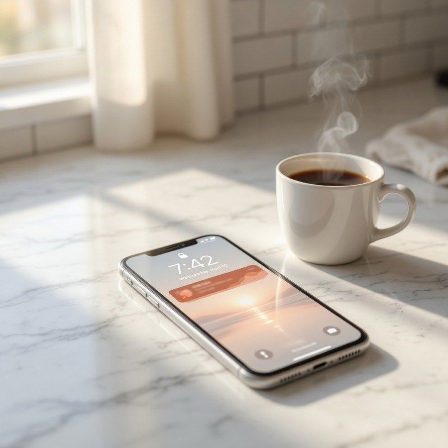 Morning reminder on your phone